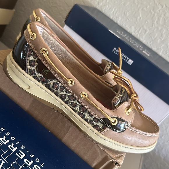 Sperry Top Sider Angelfish 9102815 Women’s Sequin Leopard Boat Shoes Size 8.5 - Picture 5 of 11